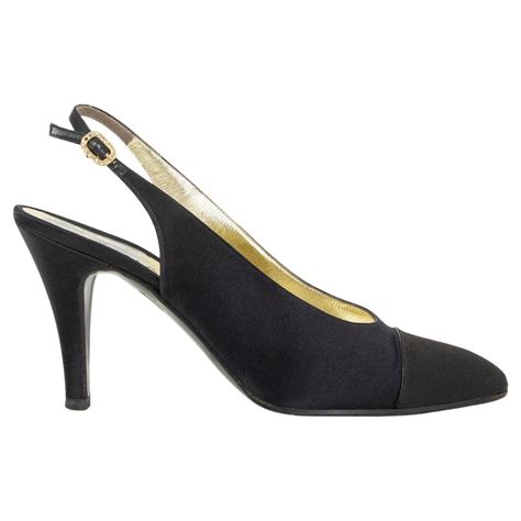 vintage chanel black slingback pump for sale|chanel slingback online shop.